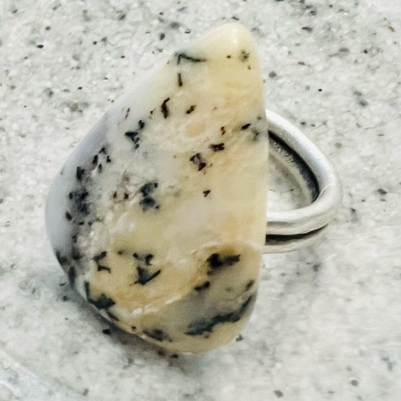 Dendritic Opal Ring, Handmade by Wandering Bunny LLC - Picture 1 of 12